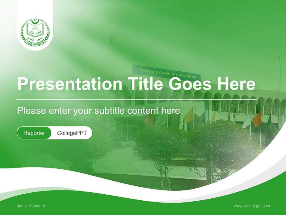 Jamia Hamdard Lecture Sharing and Networking Event PPT Template4:3 ratio PPT effect preview image4