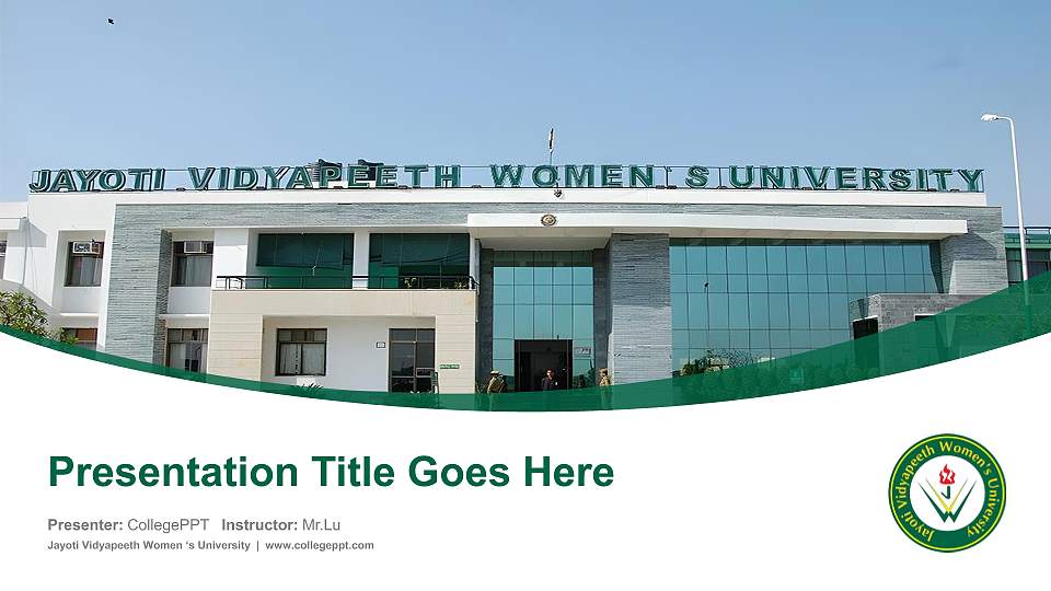 Jayoti Vidyapeeth Women ‘s University Course/Courseware Creation PPT Template16:9 ratio PPT effect preview image