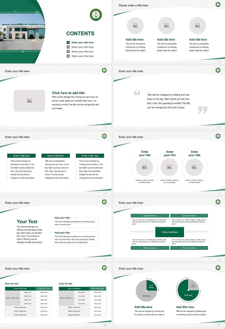 Jayoti Vidyapeeth Women ‘s University Course/Courseware Creation PPT Template16:9 ratio PPT effect preview image2