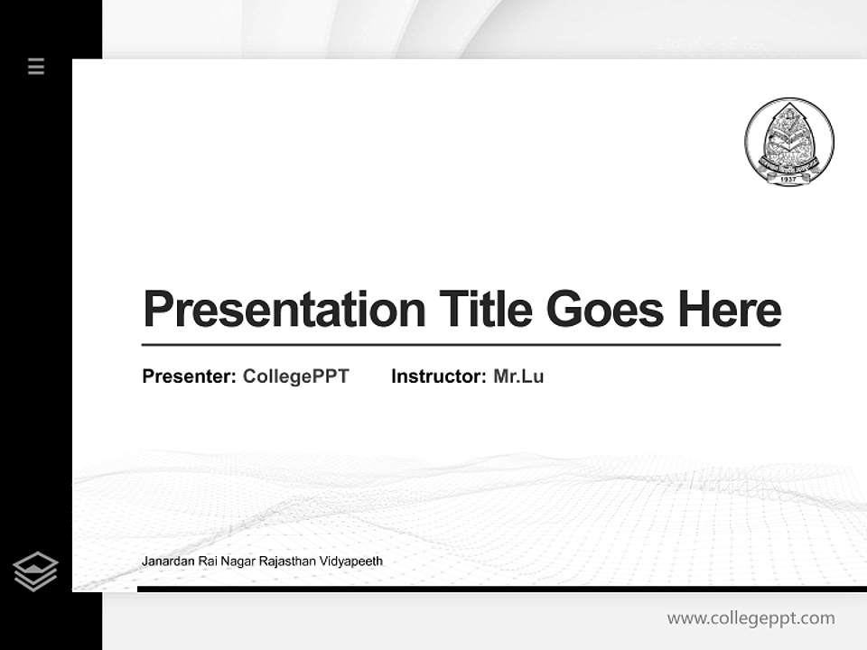 Janardan Rai Nagar Rajasthan Vidyapeeth Thesis Proposal/Graduation Defense PPT Template4:3 ratio PPT effect preview image5