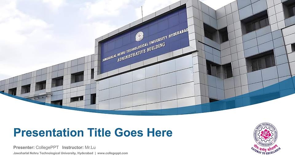 Jawaharlal Nehru Technological University, Hyderabad Course/Courseware Creation PPT Template16:9 ratio PPT effect preview image