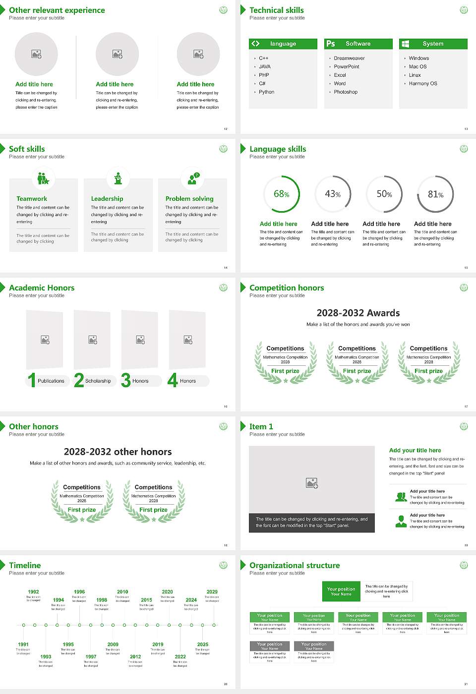Jamia Hamdard Resume PPT Template16:9 ratio PPT effect preview image3