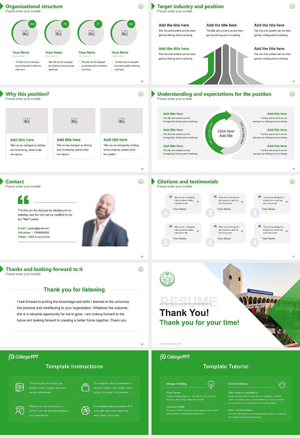 Jamia Hamdard Resume PPT Template16:9 ratio PPT effect preview image4