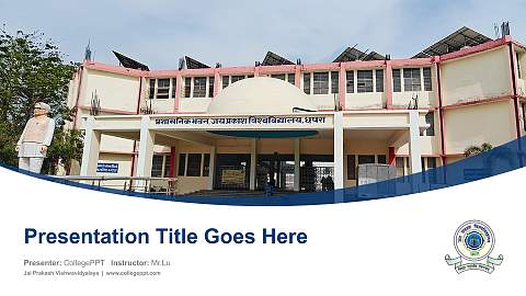 Jai Prakash Vishwavidyalaya Course/Courseware Creation PPT Template