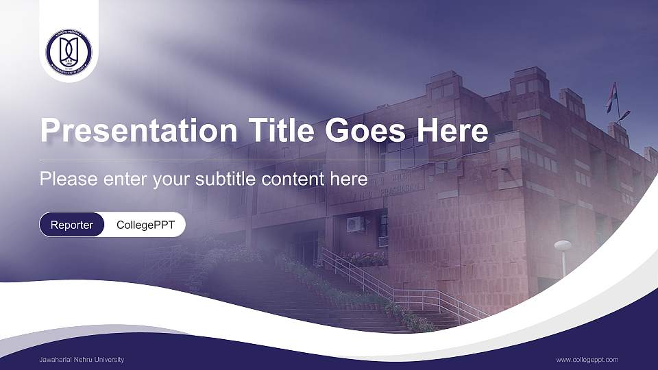 Jawaharlal Nehru University Lecture Sharing and Networking Event PPT Template16:9 ratio PPT effect preview image