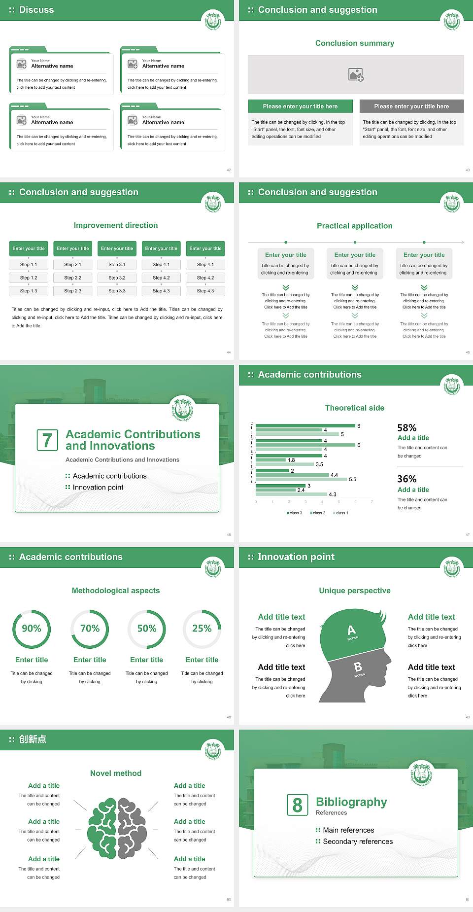 Jamia Millia Islamia University Graduation Thesis Defense PPT Template4:3 ratio PPT effect preview image6