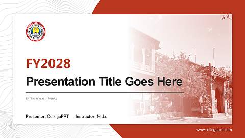 Jai Narain Vyas University Academic Presentation/Research Findings Report PPT Template