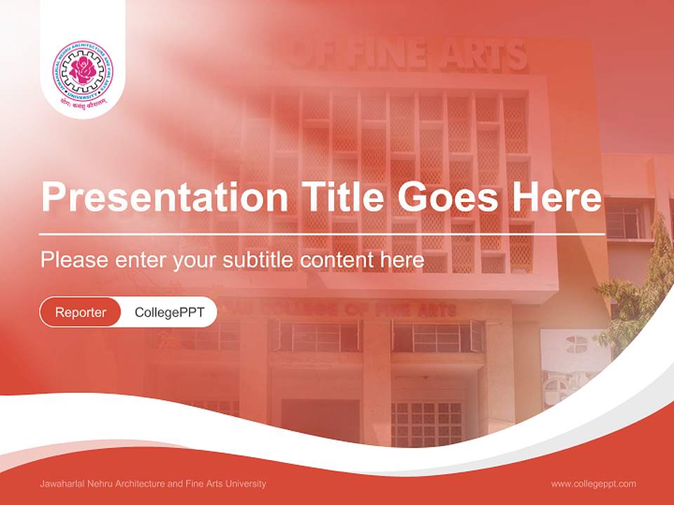 Jawaharlal Nehru Architecture and Fine Arts University Lecture Sharing and Networking Event PPT Template4:3 ratio PPT effect preview image4