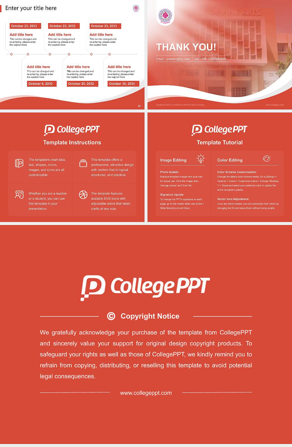 Jawaharlal Nehru Architecture and Fine Arts University Lecture Sharing and Networking Event PPT Template4:3 ratio PPT effect preview image4