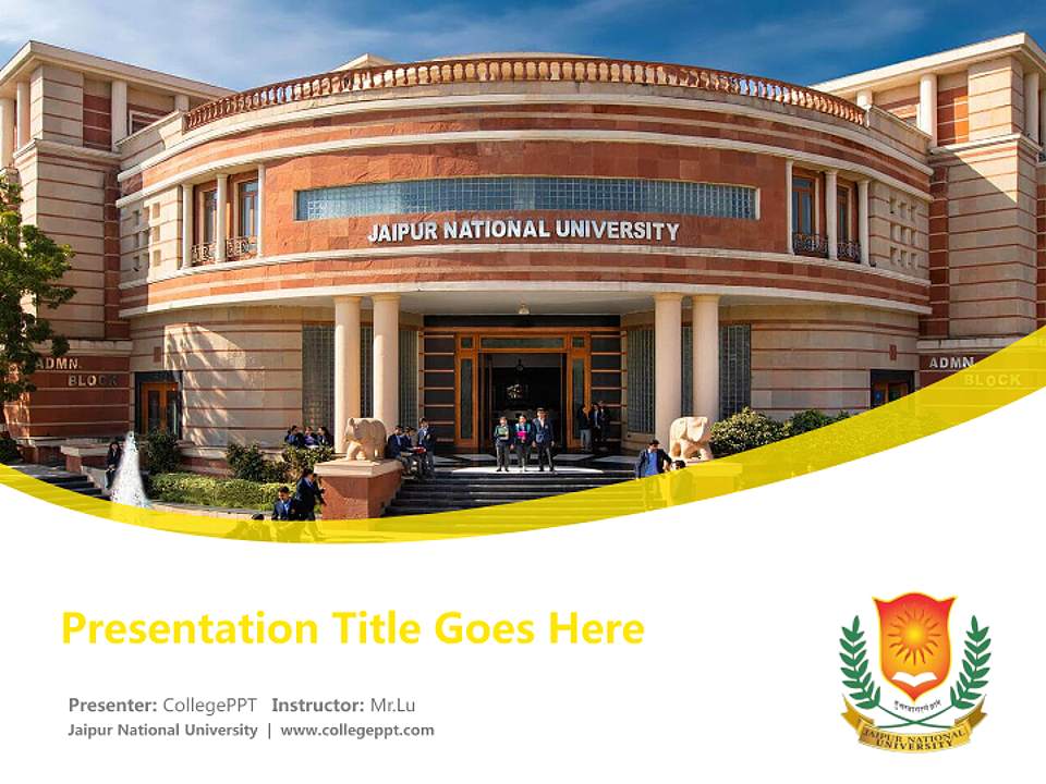 Jaipur National University Course/Courseware Creation PPT Template4:3 ratio PPT effect preview image5