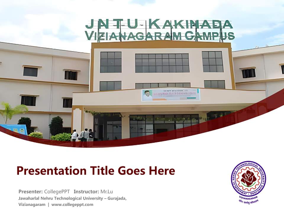 Jawaharlal Nehru Technological University – Gurajada, Vizianagaram Course/Courseware Creation PPT Template4:3 ratio PPT effect preview image5