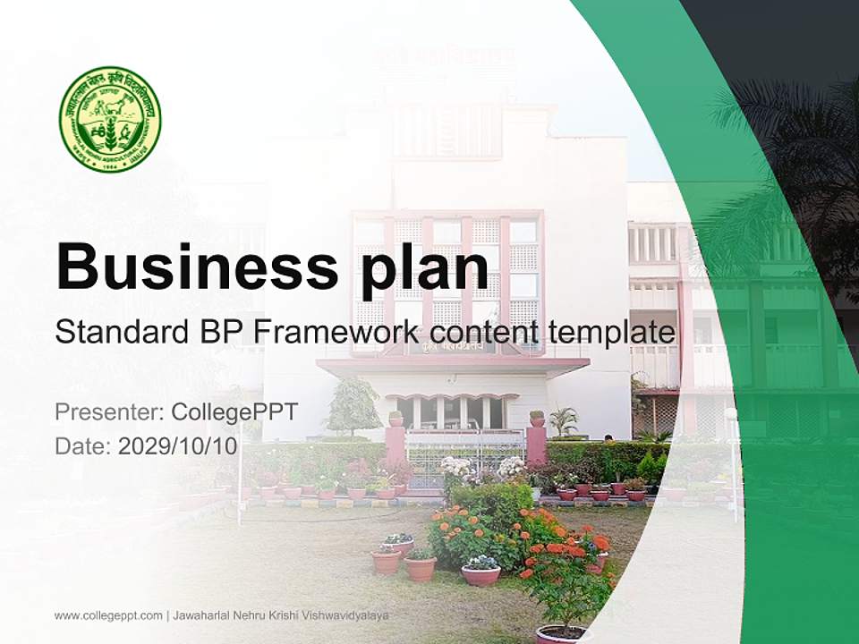 Jawaharlal Nehru Krishi Vishwavidyalaya Competition/Entrepreneurship Contest PPT Template4:3 ratio PPT effect preview image9