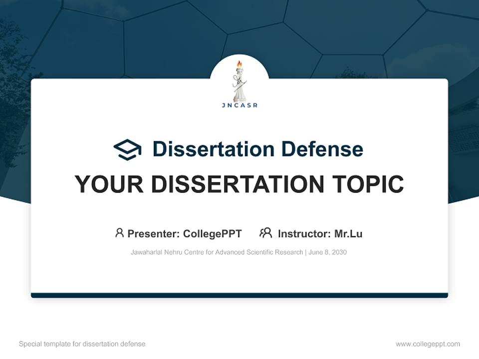 Jawaharlal Nehru Centre for Advanced Scientific Research Graduation Thesis Defense PPT Template4:3 ratio PPT effect preview image7