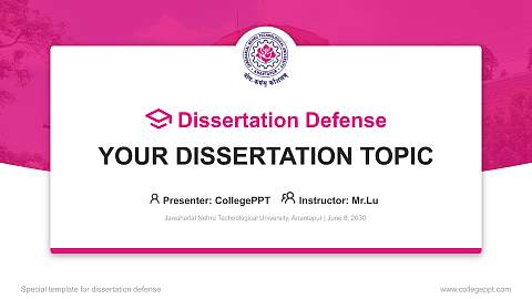 Jawaharlal Nehru Technological University, Anantapur Graduation Thesis Defense PPT Template