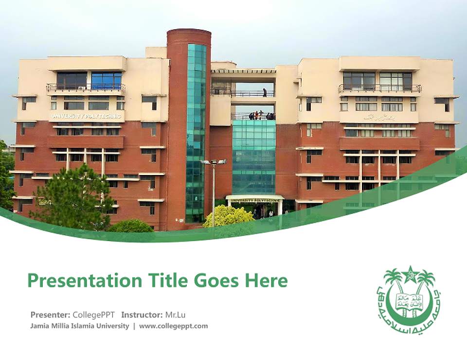 Jamia Millia Islamia University Course/Courseware Creation PPT Template4:3 ratio PPT effect preview image5