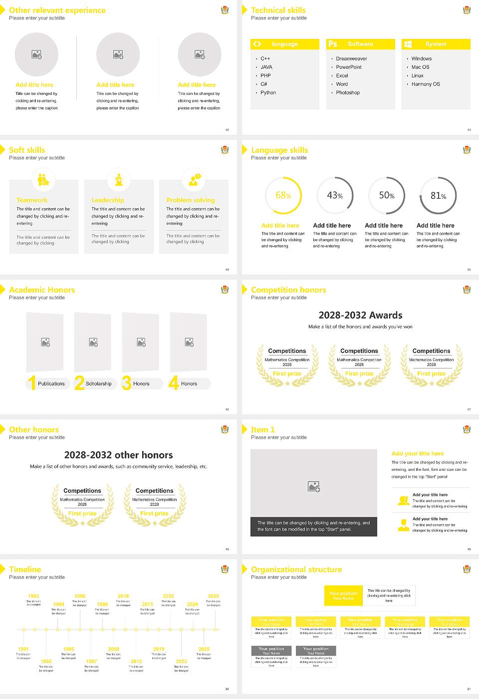 Jaipur National University Resume PPT Template16:9 ratio PPT effect preview image3