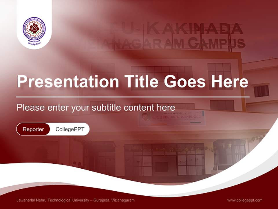 Jawaharlal Nehru Technological University – Gurajada, Vizianagaram Lecture Sharing and Networking Event PPT Template4:3 ratio PPT effect preview image4