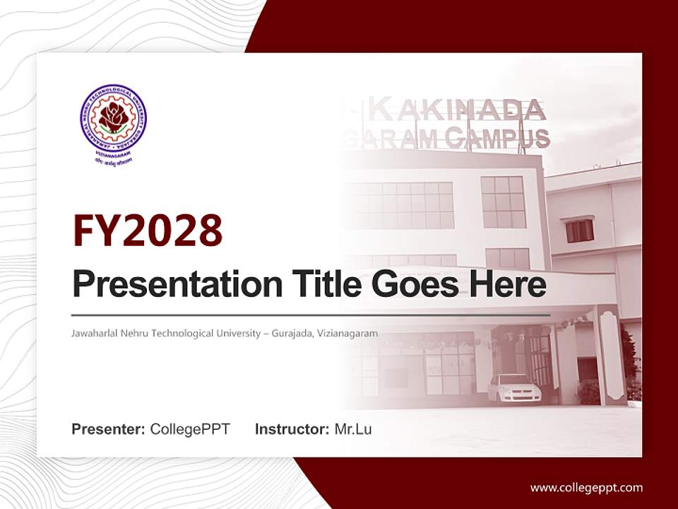 Jawaharlal Nehru Technological University – Gurajada, Vizianagaram Academic Presentation/Research Findings Report PPT Template4:3 ratio PPT effect preview image5