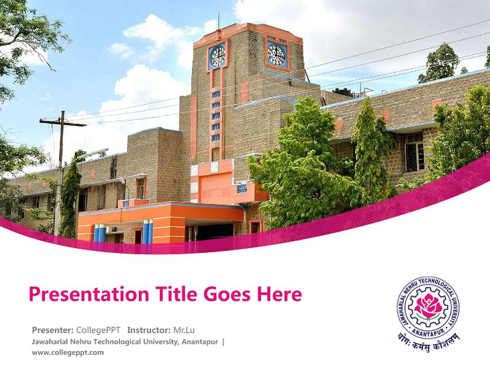 Jawaharlal Nehru Technological University, Anantapur Course/Courseware Creation PPT Template4:3 ratio PPT effect preview image5