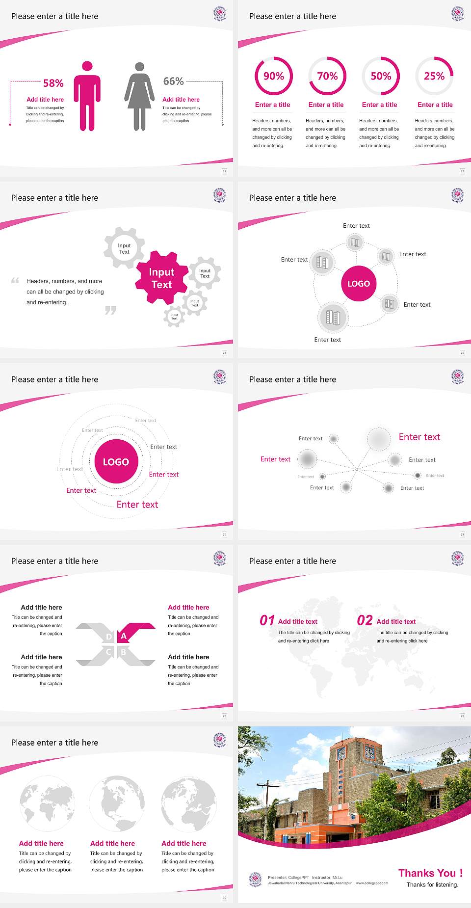 Jawaharlal Nehru Technological University, Anantapur Course/Courseware Creation PPT Template4:3 ratio PPT effect preview image4