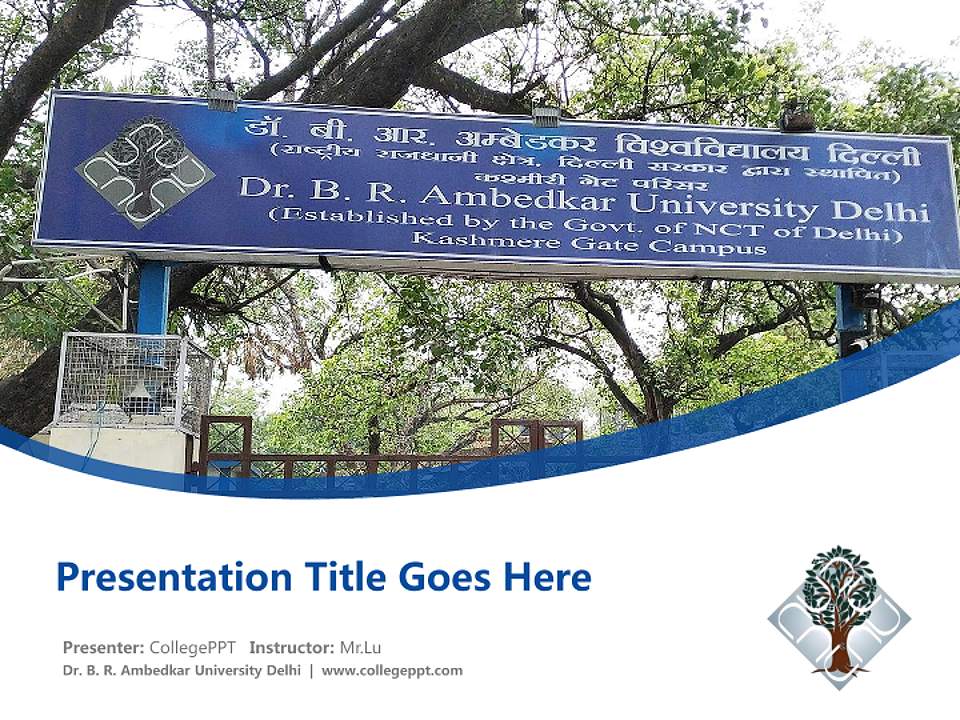 Dr. B. R. Ambedkar University Delhi Course/Courseware Creation PPT Template4:3 ratio PPT effect preview image5