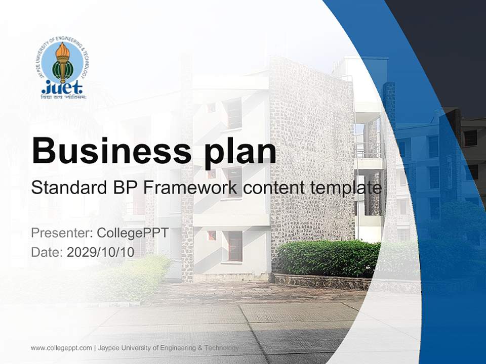 Jaypee University of Engineering & Technology Competition/Entrepreneurship Contest PPT Template4:3 ratio PPT effect preview image9