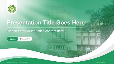 Jawaharlal Nehru Krishi Vishwavidyalaya Lecture Sharing and Networking Event PPT Template