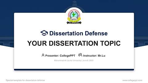 Mohammad Ali Jauhar University Graduation Thesis Defense PPT Template