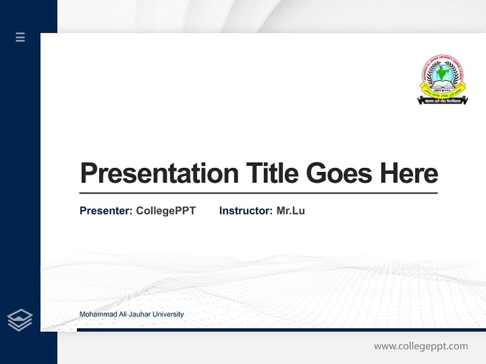 Mohammad Ali Jauhar University Thesis Proposal/Graduation Defense PPT Template4:3 ratio PPT effect preview image5