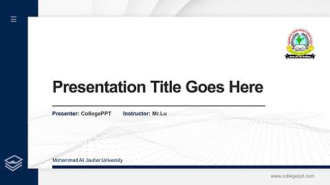 Mohammad Ali Jauhar University Thesis Proposal/Graduation Defense PPT Template