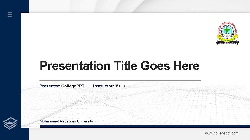 Mohammad Ali Jauhar University Thesis Proposal/Graduation Defense PPT Template16:9 ratio PPT effect preview image