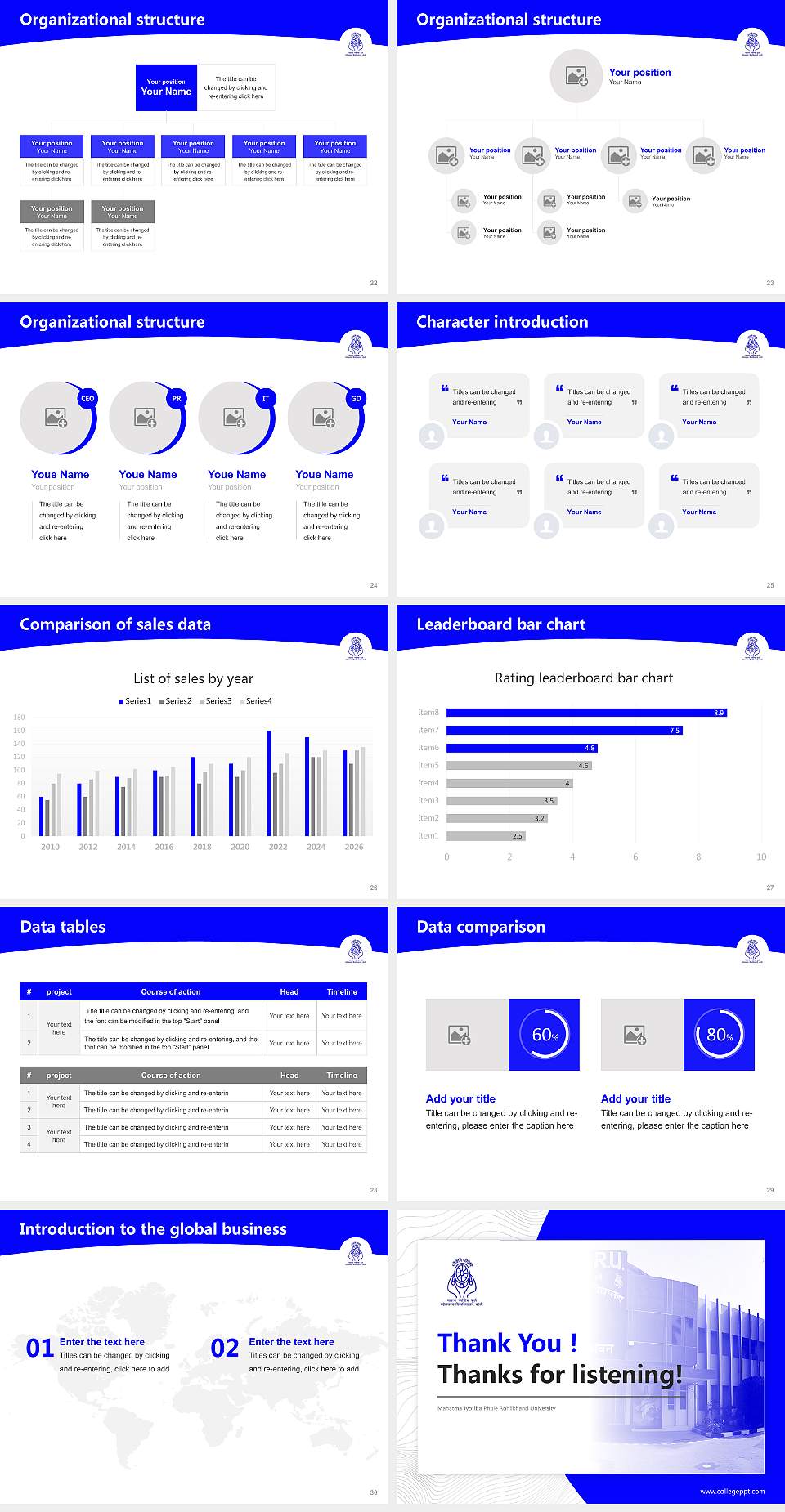 Mahatma Jyotiba Phule Rohilkhand University Academic Presentation/Research Findings Report PPT Template4:3 ratio PPT effect preview image4