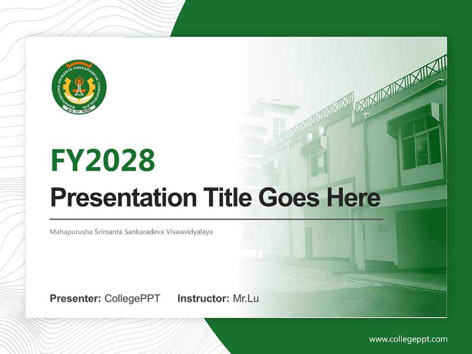 Mahapurusha Srimanta Sankaradeva Viswavidyalaya Academic Presentation/Research Findings Report PPT Template4:3 ratio PPT effect preview image5