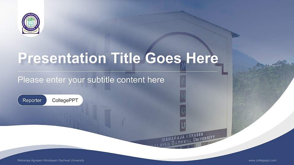 Maharaja Agrasen Himalayan Garhwal University Lecture Sharing and Networking Event PPT Template16:9 ratio PPT effect preview image