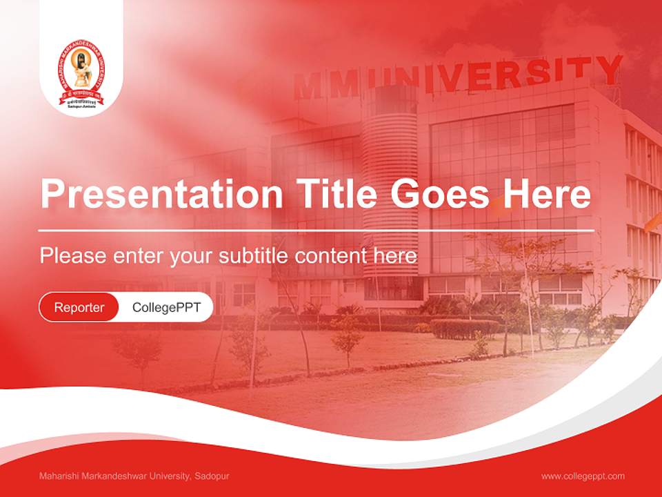 Maharishi Markandeshwar University, Sadopur Lecture Sharing and Networking Event PPT Template4:3 ratio PPT effect preview image4