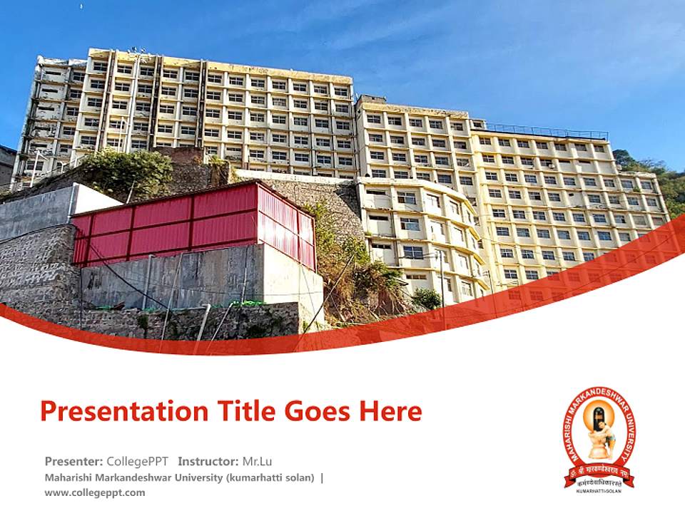 Maharishi Markandeshwar University (kumarhatti solan) Course/Courseware Creation PPT Template4:3 ratio PPT effect preview image5