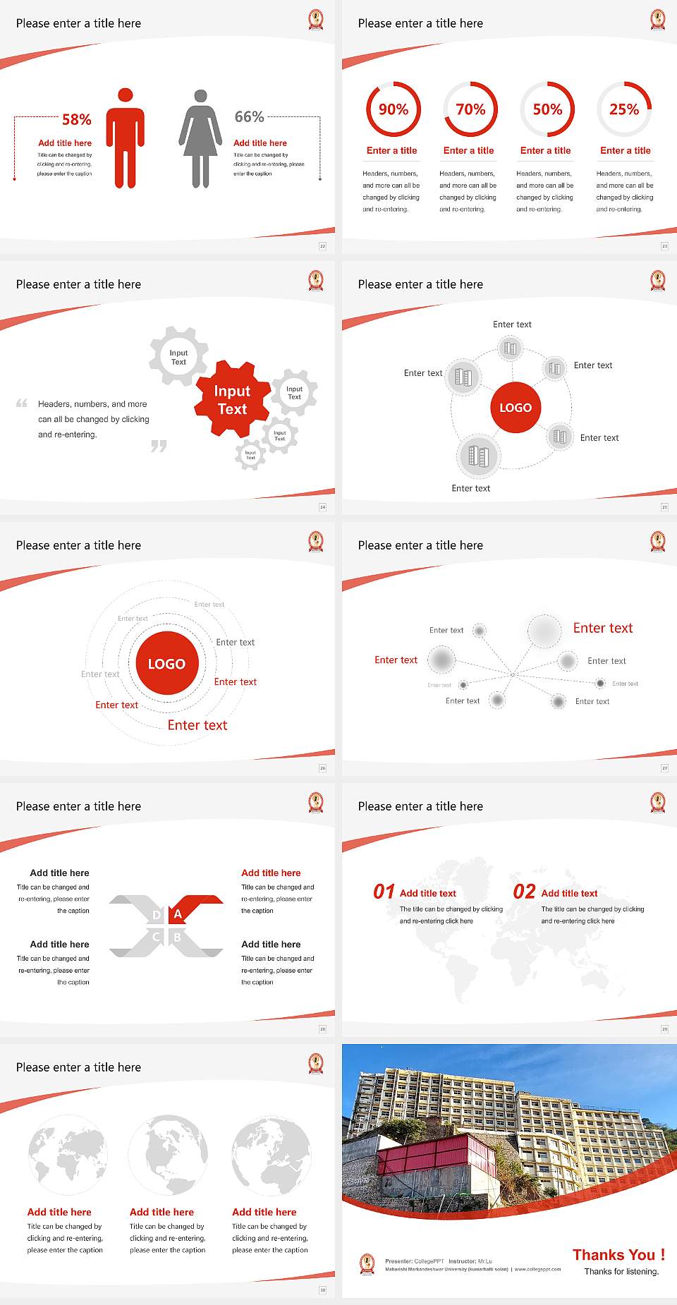 Maharishi Markandeshwar University (kumarhatti solan) Course/Courseware Creation PPT Template4:3 ratio PPT effect preview image4