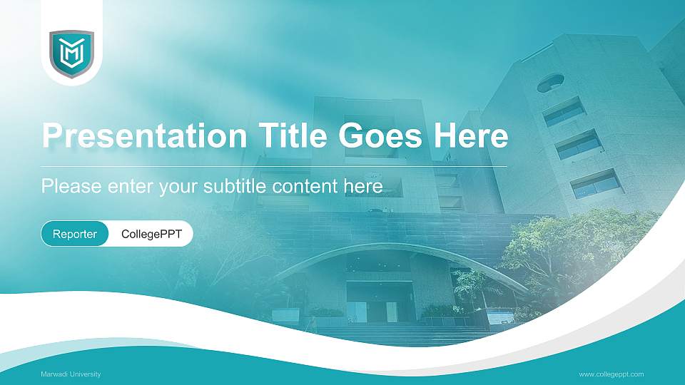 Marwadi University Lecture Sharing and Networking Event PPT Template16:9 ratio PPT effect preview image