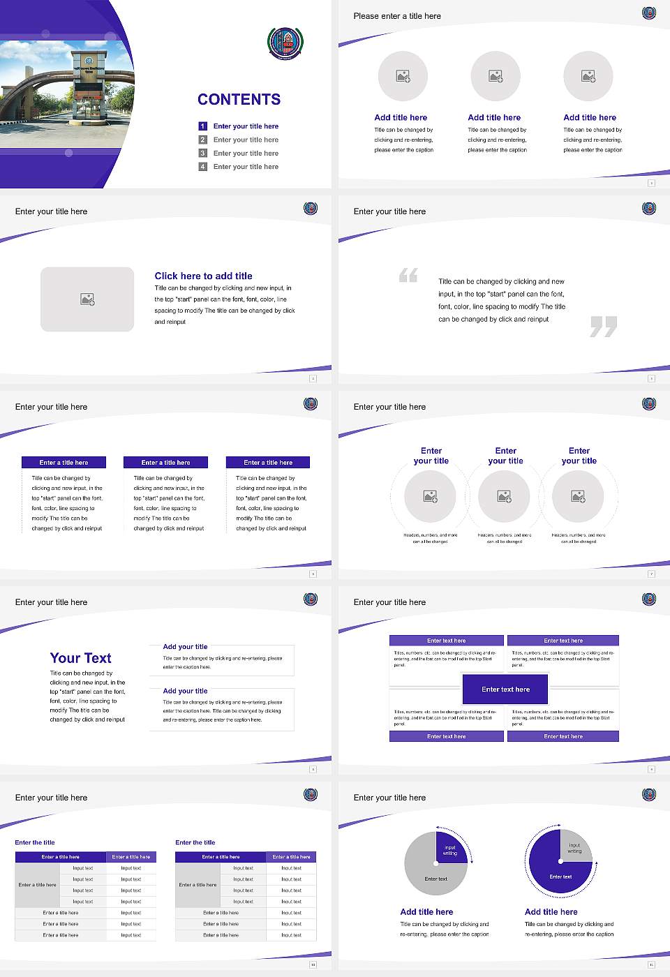 Maharishi Dayanand University Course/Courseware Creation PPT Template16:9 ratio PPT effect preview image2