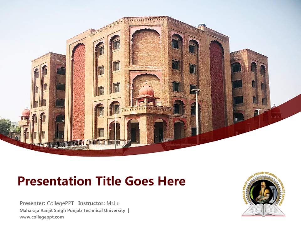 Maharaja Ranjit Singh Punjab Technical University Course/Courseware Creation PPT Template4:3 ratio PPT effect preview image5