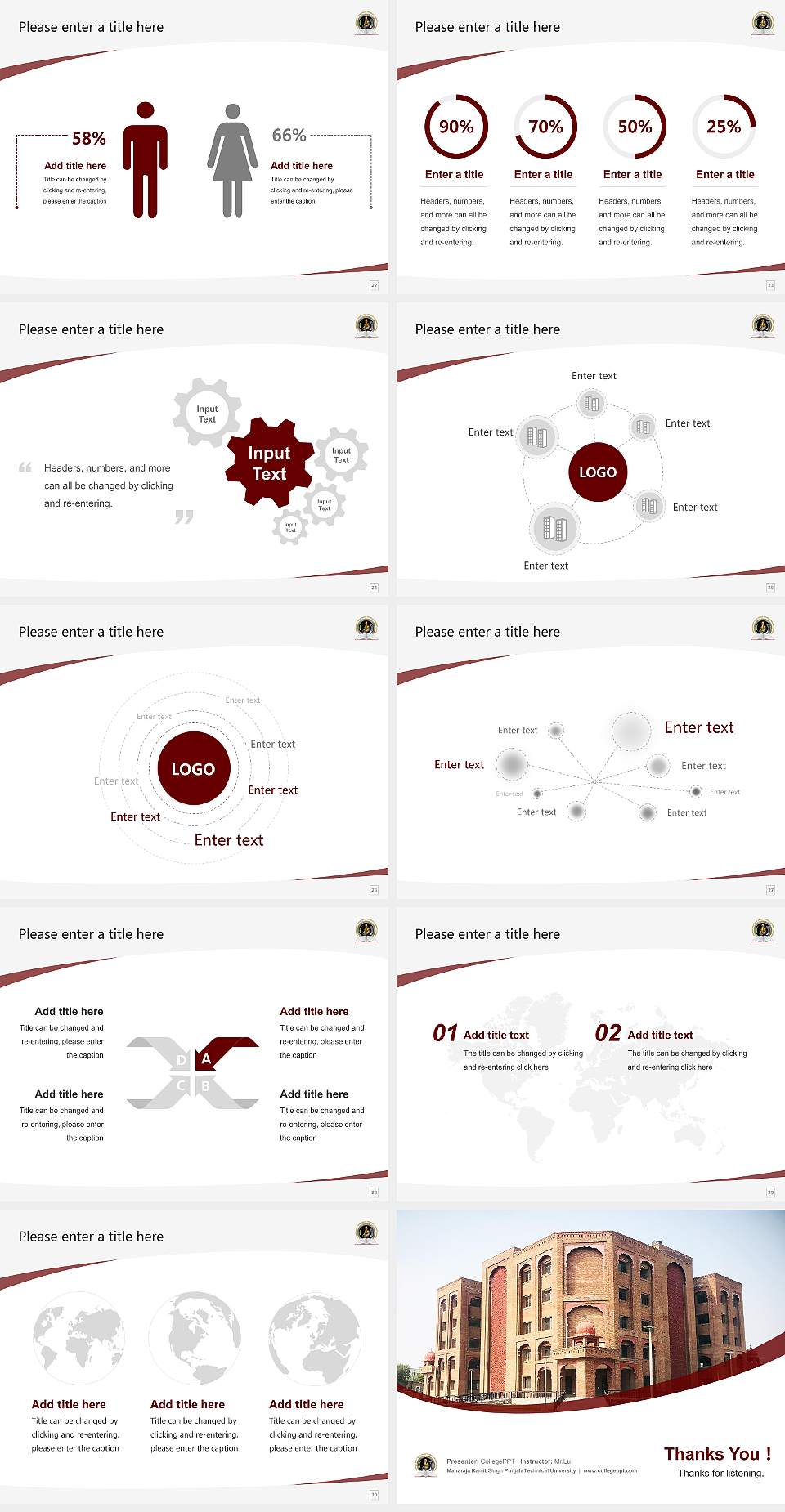 Maharaja Ranjit Singh Punjab Technical University Course/Courseware Creation PPT Template4:3 ratio PPT effect preview image4