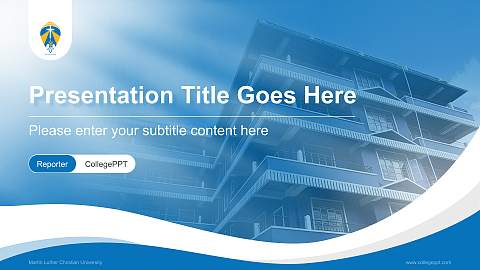 Martin Luther Christian University Lecture Sharing and Networking Event PPT Template