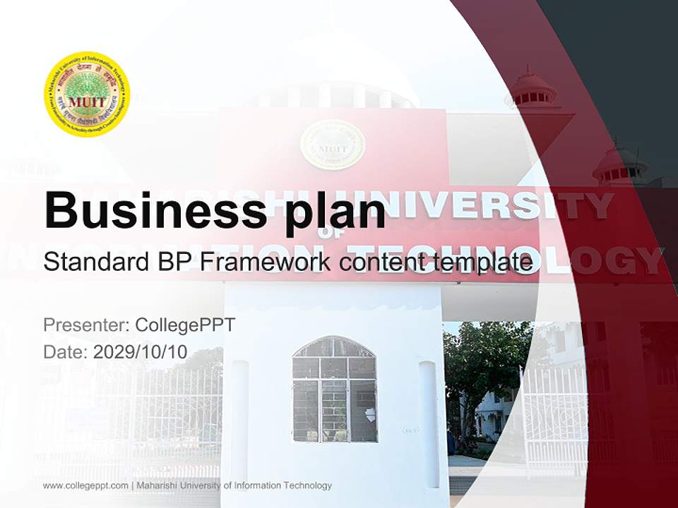 Maharishi University of Information Technology Competition/Entrepreneurship Contest PPT Template4:3 ratio PPT effect preview image9