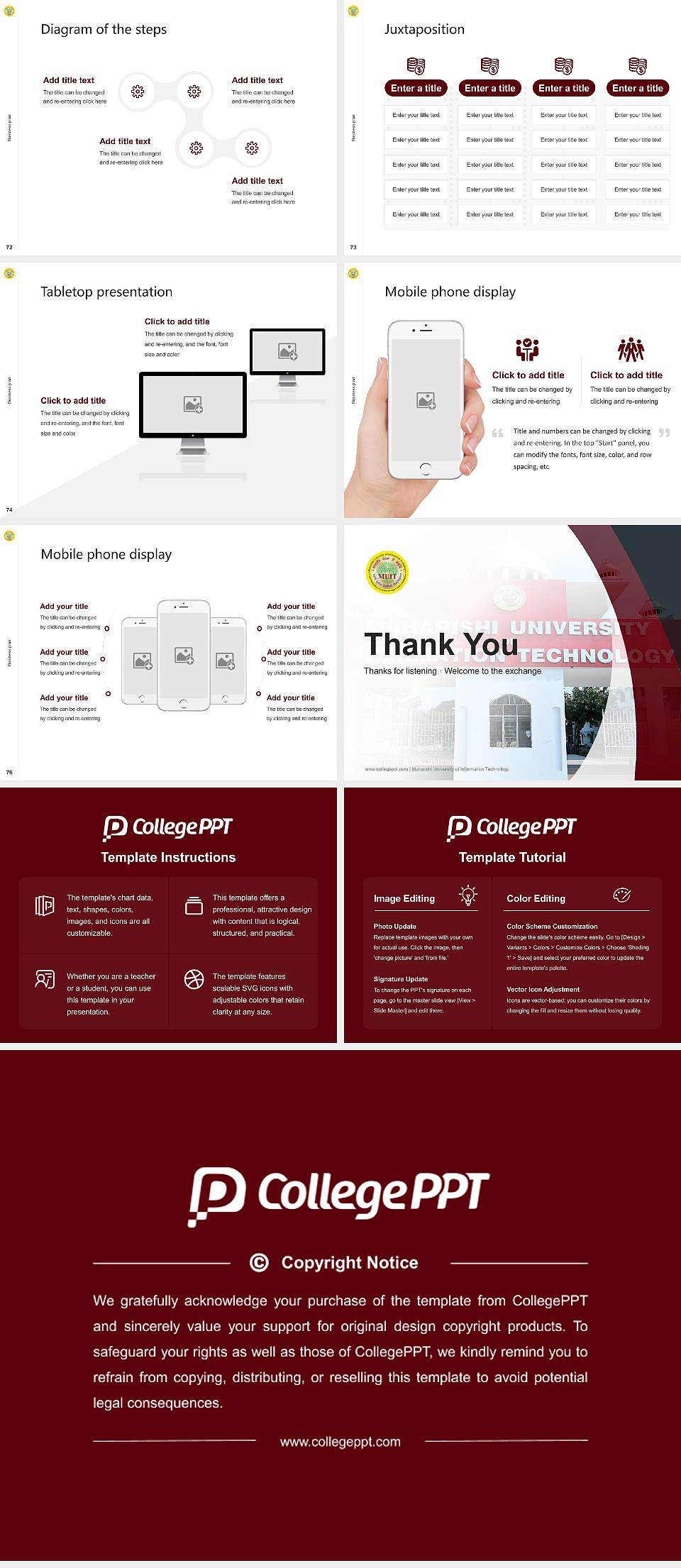 Maharishi University of Information Technology Competition/Entrepreneurship Contest PPT Template4:3 ratio PPT effect preview image9