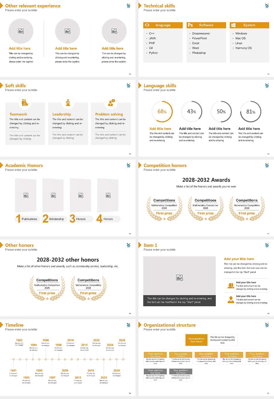 Medhavi Skills University Resume PPT Template16:9 ratio PPT effect preview image3