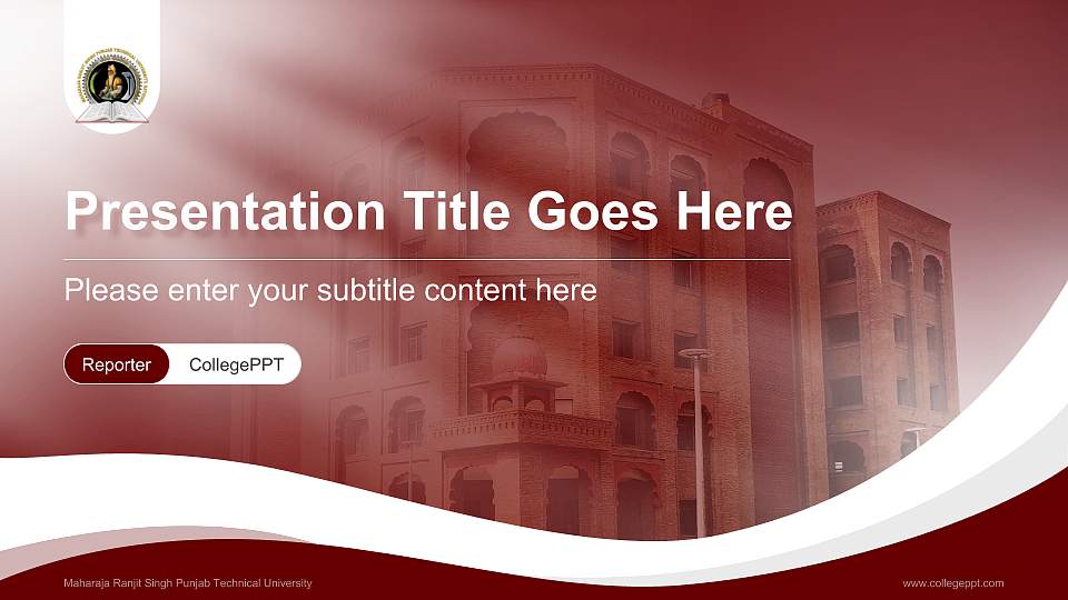 Maharaja Ranjit Singh Punjab Technical University Lecture Sharing and Networking Event PPT Template16:9 ratio PPT effect preview image