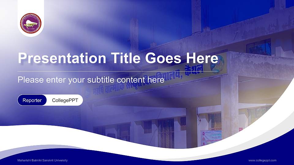 Maharishi Balmiki Sanskrit University Lecture Sharing and Networking Event PPT Template16:9 ratio PPT effect preview image