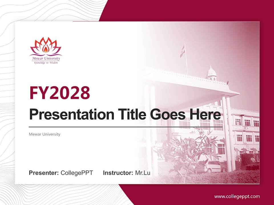 Mewar University Academic Presentation/Research Findings Report PPT Template4:3 ratio PPT effect preview image5