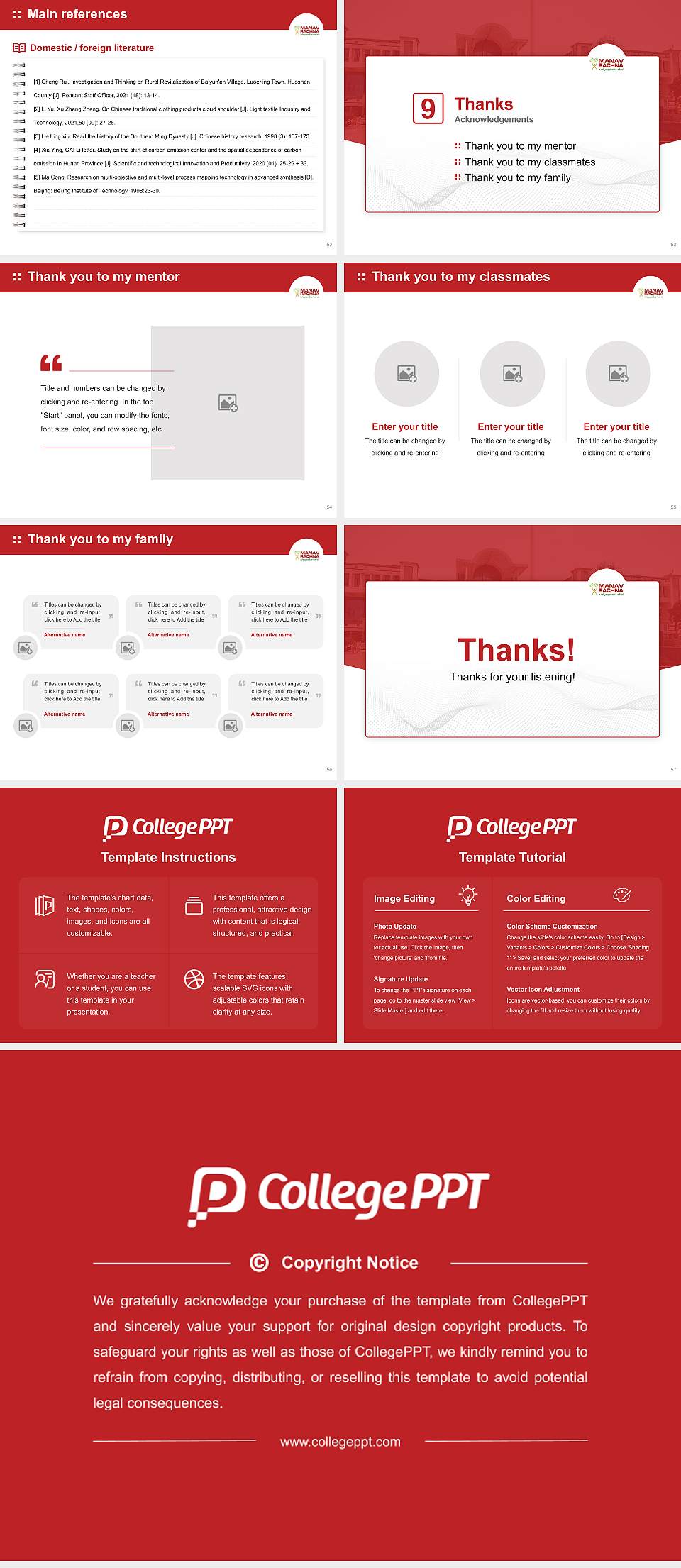 Manav Rachna International Institute of Research & Studies Graduation Thesis Defense PPT Template4:3 ratio PPT effect preview image7