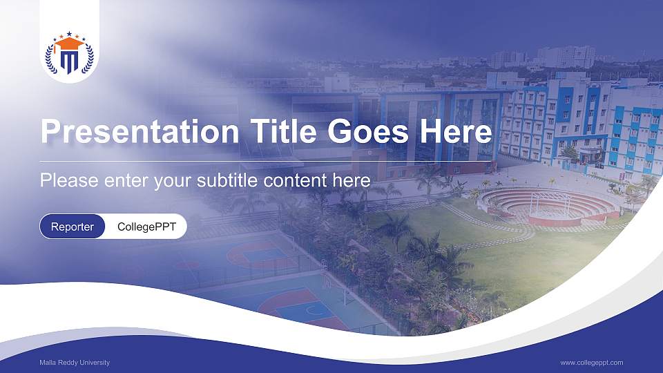 Malla Reddy University Lecture Sharing and Networking Event PPT Template16:9 ratio PPT effect preview image